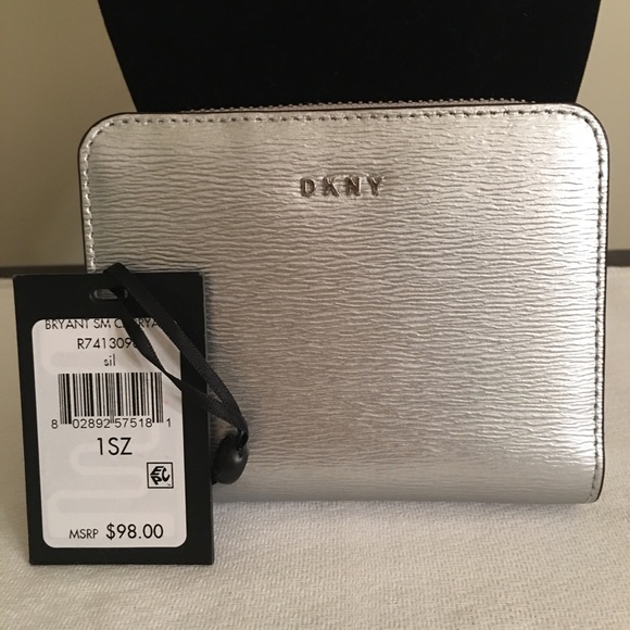 dkny silver purse